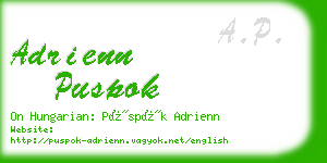 adrienn puspok business card